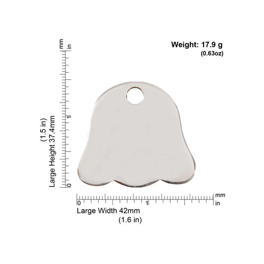 Red Dingo Stainless Steel "Dog Face" Dog Tag