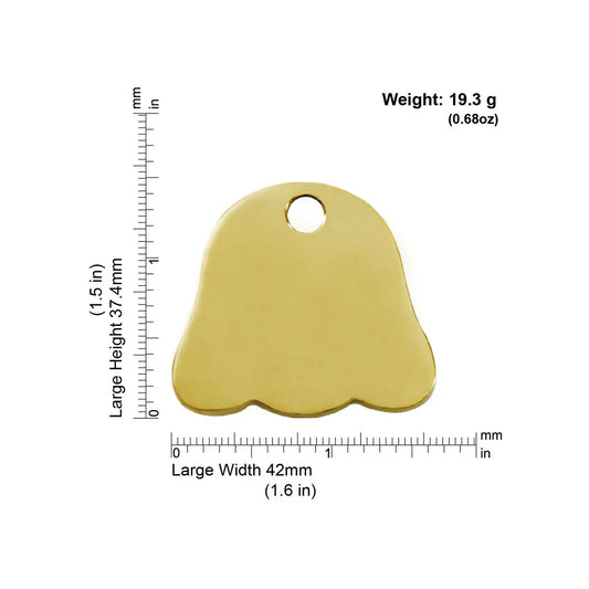 Red Dingo Brass "Dog Face" Dog Tag