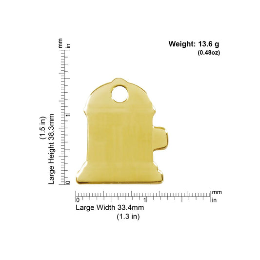 Red Dingo Brass "Fire Hydrant" Dog Tag