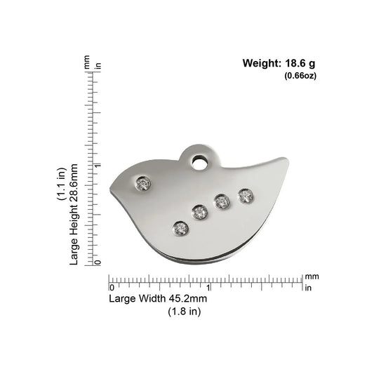 Red Dingo Diamante "Bird" Pet Tag