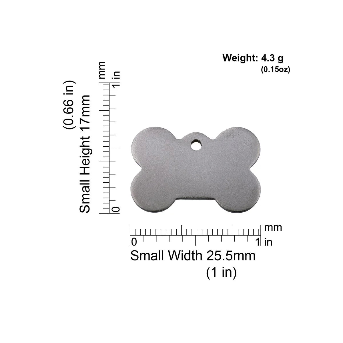 Red Dingo Titanium "Bone" Dog Tag