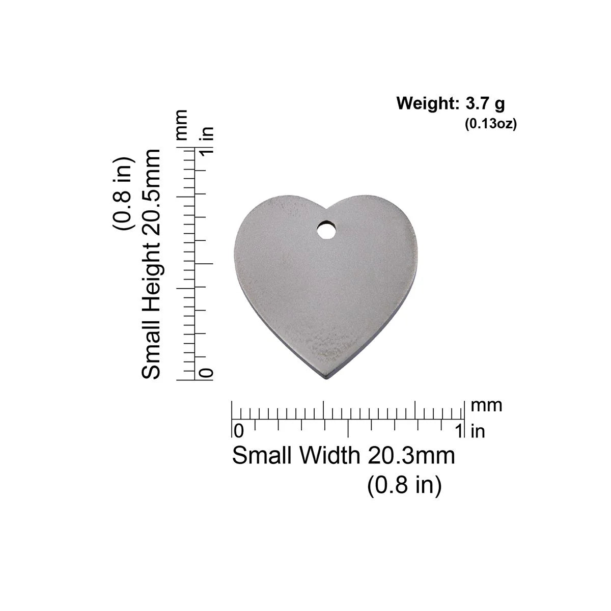 Red Dingo Titanium "Heart" Pet Tag