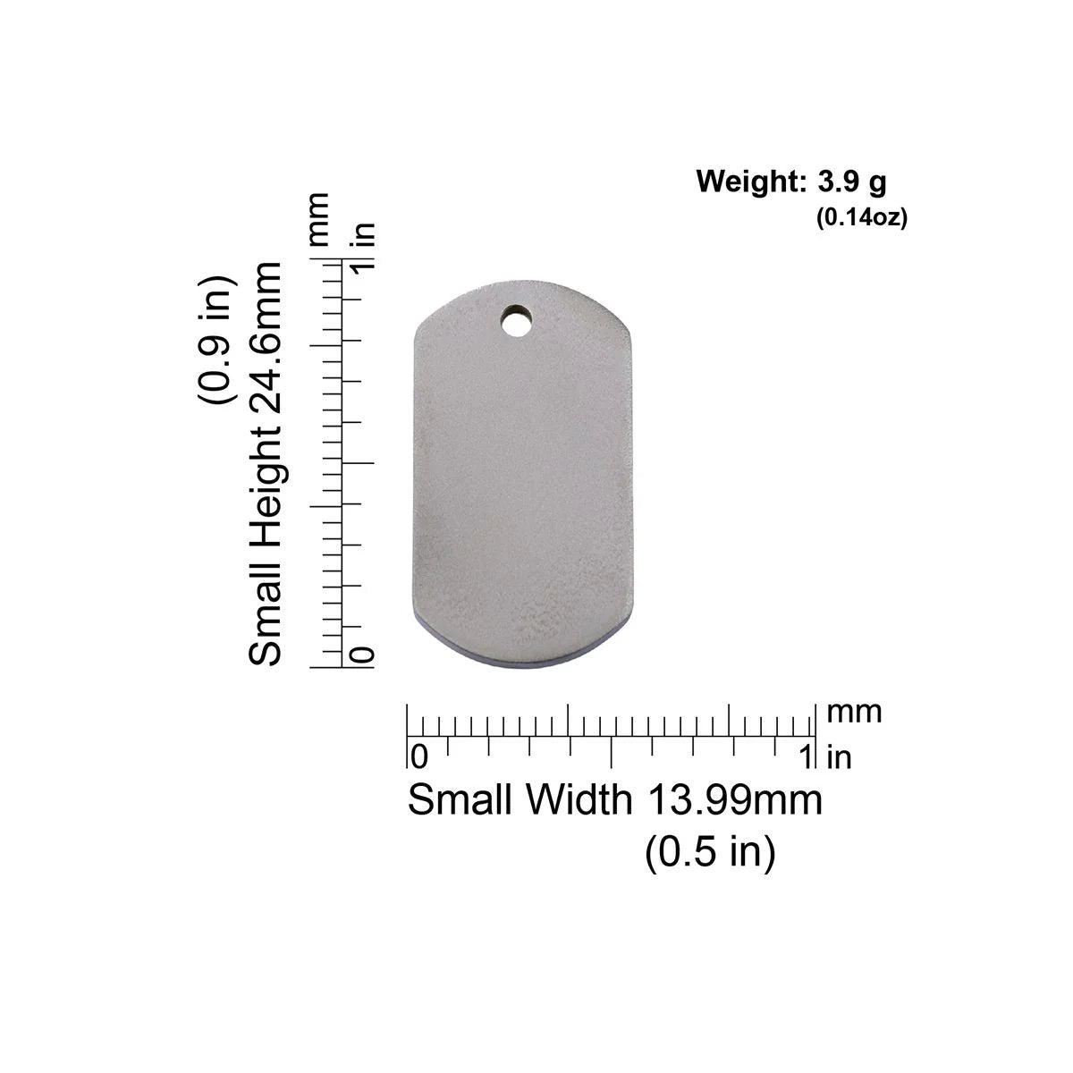 Red Dingo Titanium "Rectangle" Dog Tag