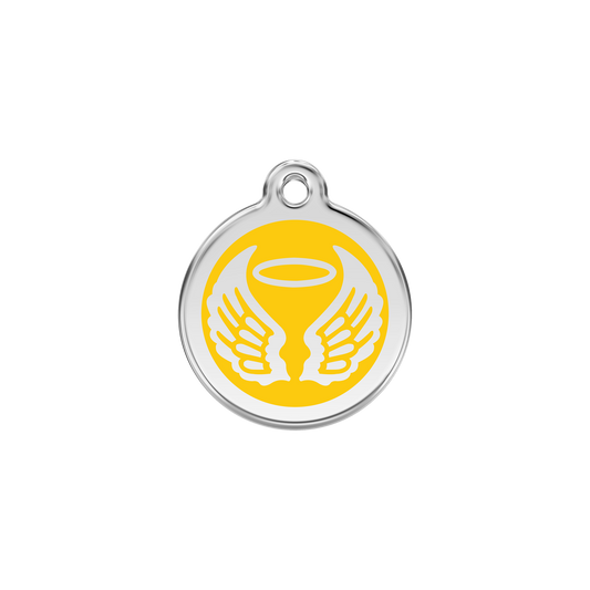 Red Dingo Enamel Dog Tag - Angel Wings