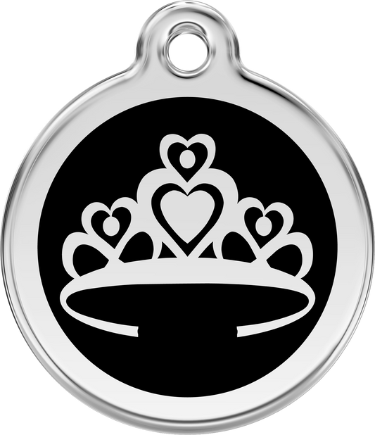 Red Dingo Enamel Dog Tag - Crown