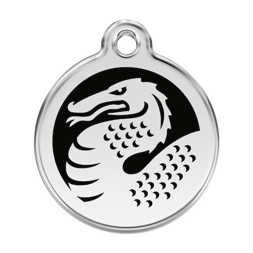 Red Dingo Enamel Dog Tag - Dragon