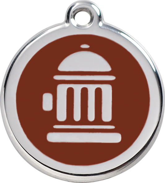 Red Dingo Enamel Dog Tag - Fire Hydrant