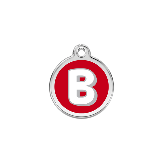 Red Dingo Enamel Dog Tag - Alphabet
