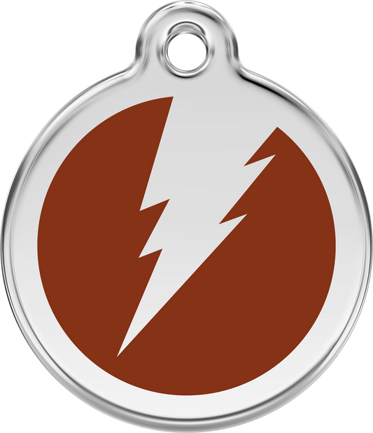 Red Dingo Enamel Dog Tag - Flash