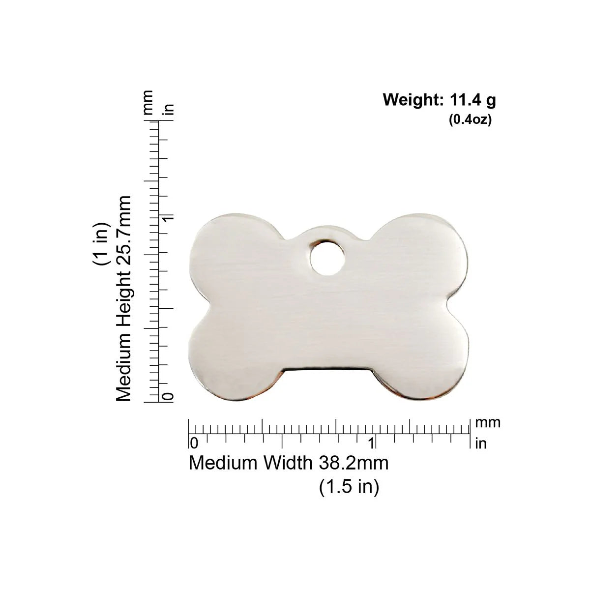 Red Dingo Stainless Steel "Bone" Dog Tag