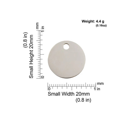 Red Dingo Stainless Steel "Circle" Pet Tag