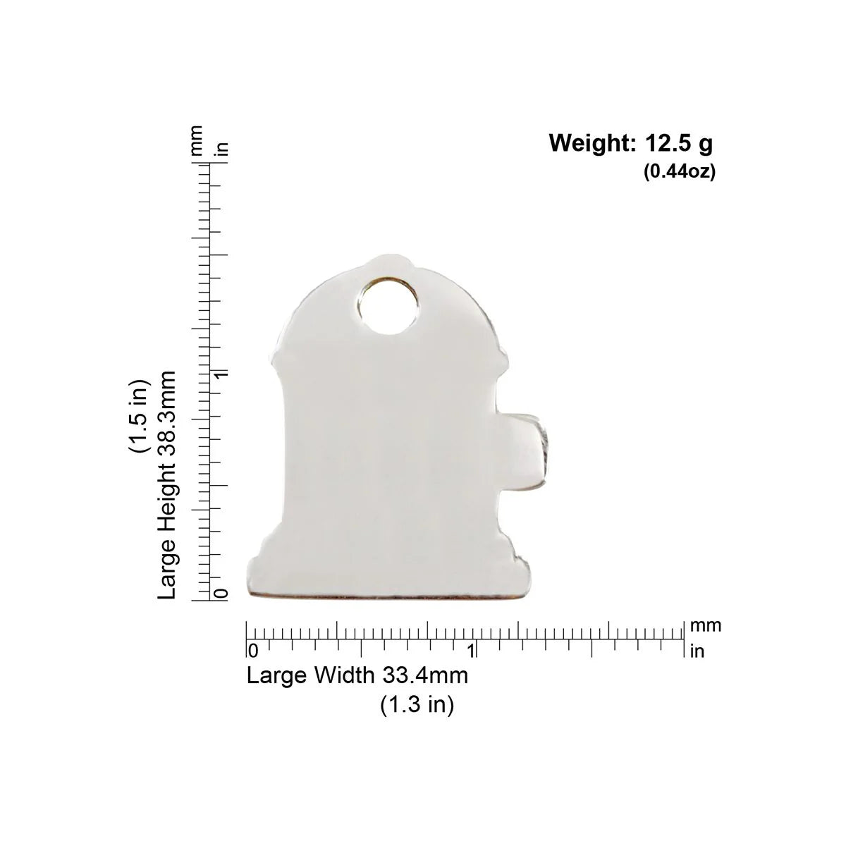 Red Dingo Stainless Steel "Fire Hydrant" Dog Tag