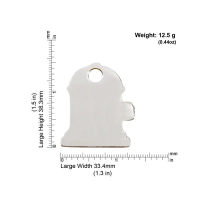 Red Dingo Stainless Steel "Fire Hydrant" Dog Tag