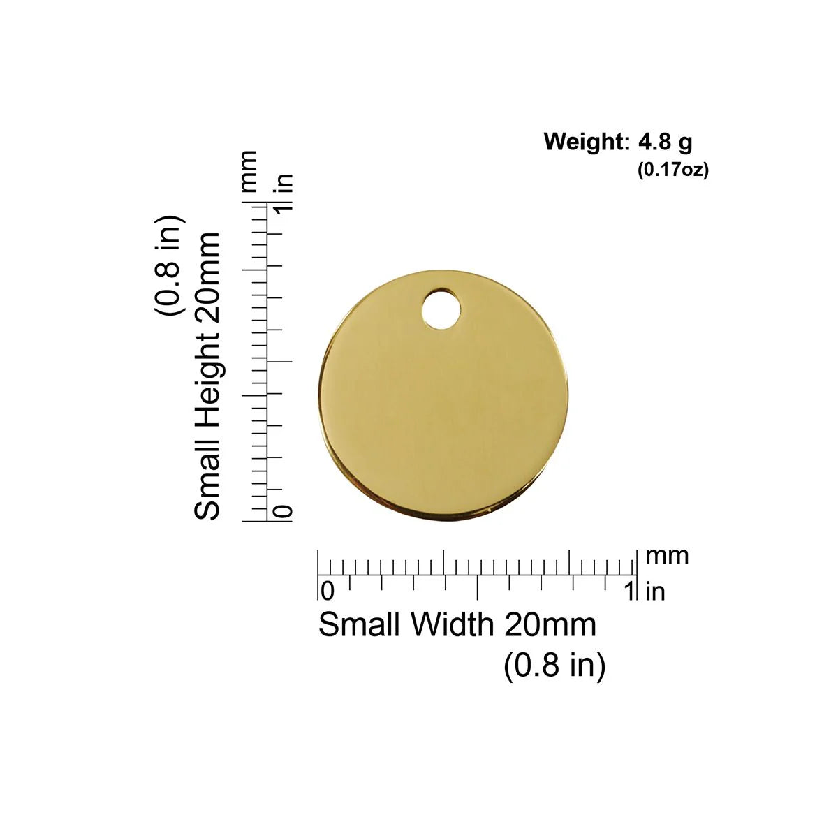 Red Dingo Brass "Circle" Pet Tag