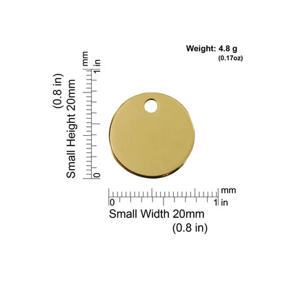 Red Dingo Brass "Circle" Pet Tag