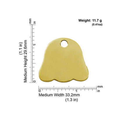 Red Dingo Brass "Dog Face" Dog Tag