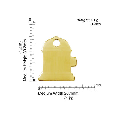 Red Dingo Brass "Fire Hydrant" Dog Tag