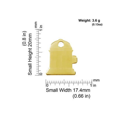 Red Dingo Brass "Fire Hydrant" Dog Tag