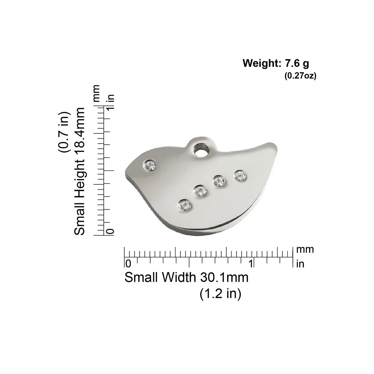 Red Dingo Diamante "Bird" Pet Tag