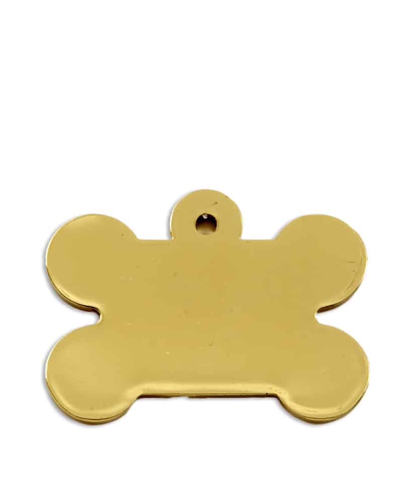 Tagiffany Luxury Pet ID Tag - Chunky Bone - Gold