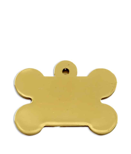 Tagiffany Luxury Pet ID Tag - Chunky Bone - Gold