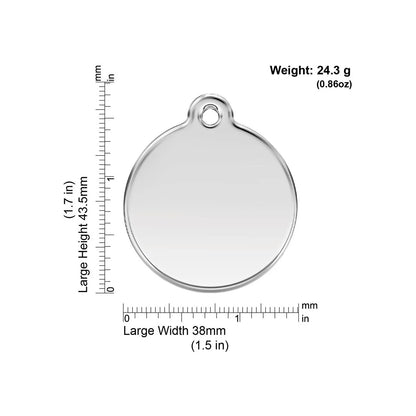 Red Dingo "Wave" Enamel Dog Tag