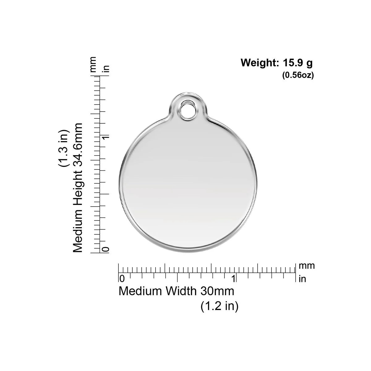 Red Dingo "Smiley Face" Enamel Dog Tag