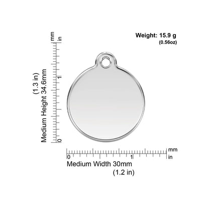 Red Dingo "Teddy Bear" Enamel Dog Tag