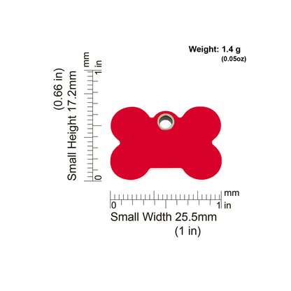 Red Dingo Plastic "Bone" Dog Tag