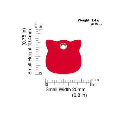 Red Dingo Plastic "Cat Face" Cat Tag