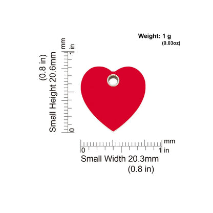Red Dingo Plastic "Heart" Dog Tag