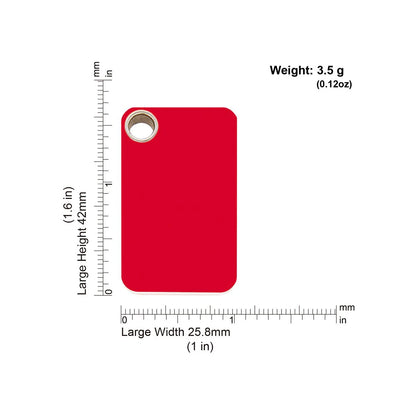 Red Dingo Plastic "Rectangle" Dog Tag