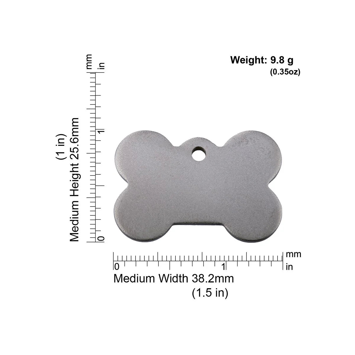 Red Dingo Titanium "Bone" Dog Tag