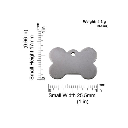 Red Dingo Titanium "Bone" Dog Tag