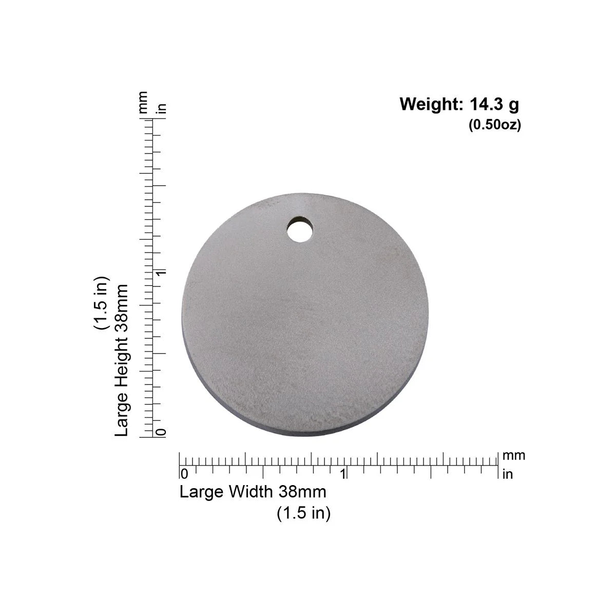 Red Dingo Titanium "Circle" Pet Tag