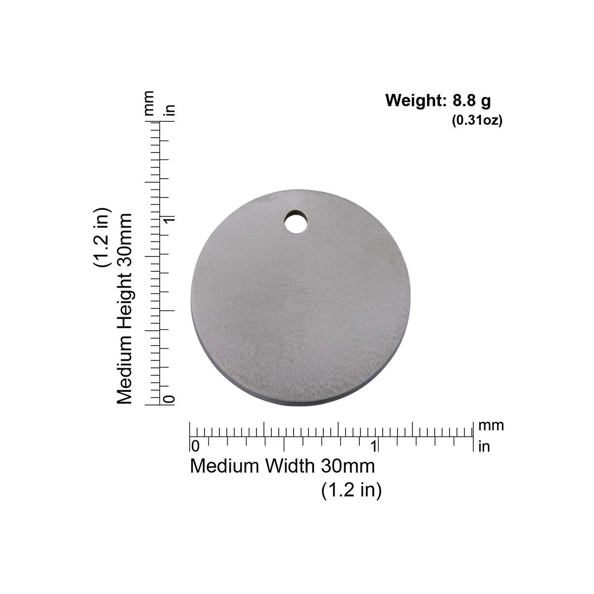 Red Dingo Titanium "Circle" Pet Tag