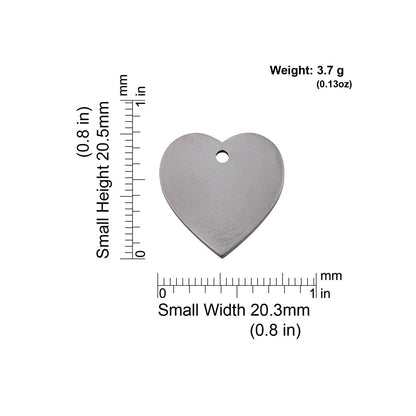 Red Dingo Titanium "Heart" Pet Tag