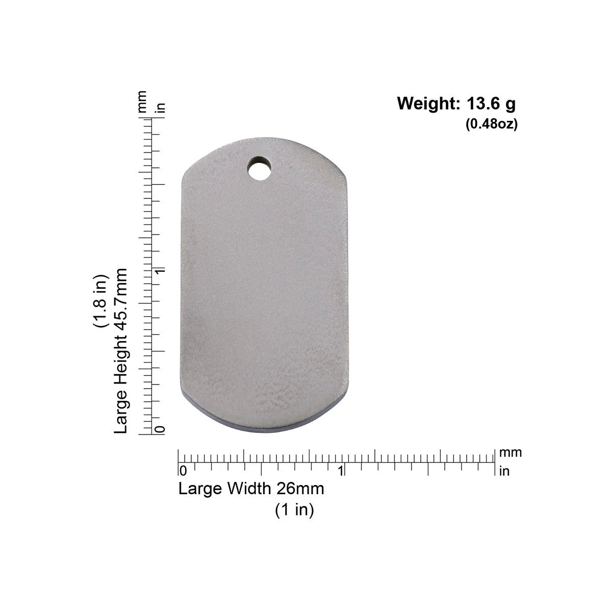 Red Dingo Titanium "Rectangle" Dog Tag