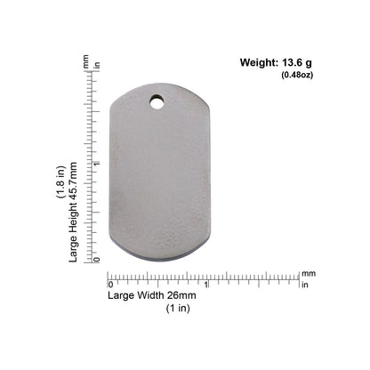 Red Dingo Titanium "Rectangle" Dog Tag