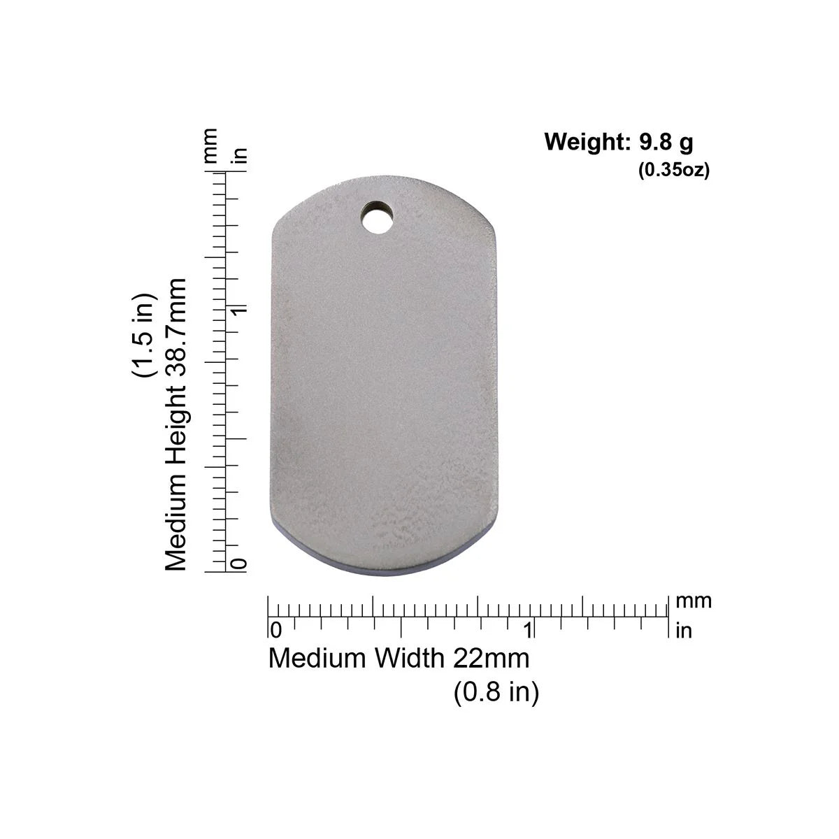 Red Dingo Titanium "Rectangle" Dog Tag