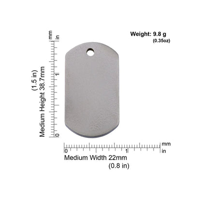 Red Dingo Titanium "Rectangle" Dog Tag