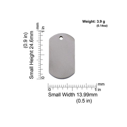 Red Dingo Titanium "Rectangle" Dog Tag