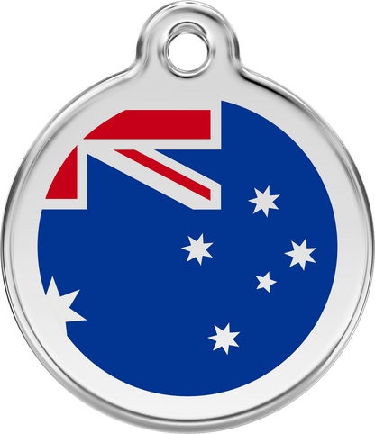 Red Dingo ''Flags'' Enamel Dog Tag