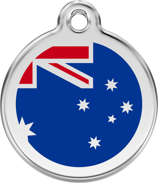 Red Dingo ''Flags'' Enamel Dog Tag