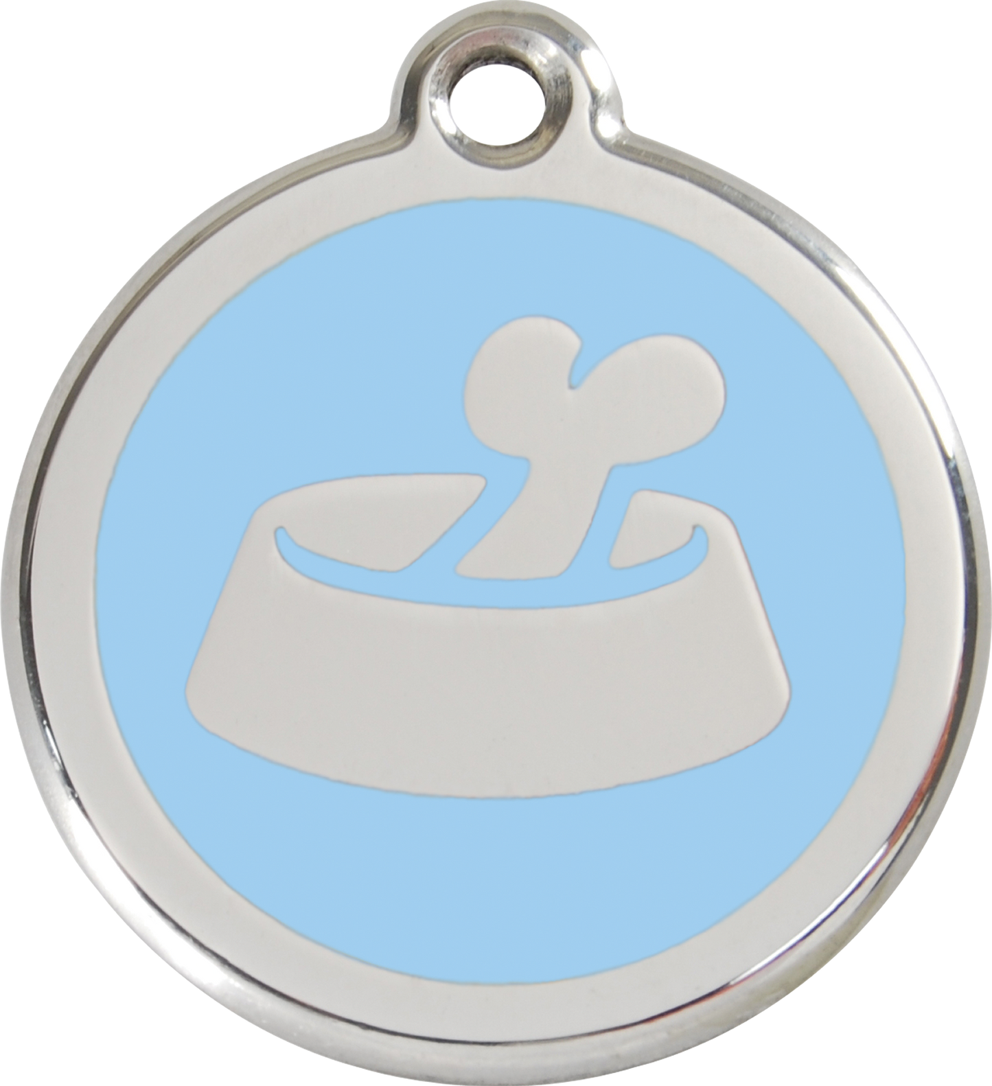 Red Dingo Enamel Dog Tag - Bone in a Bowl