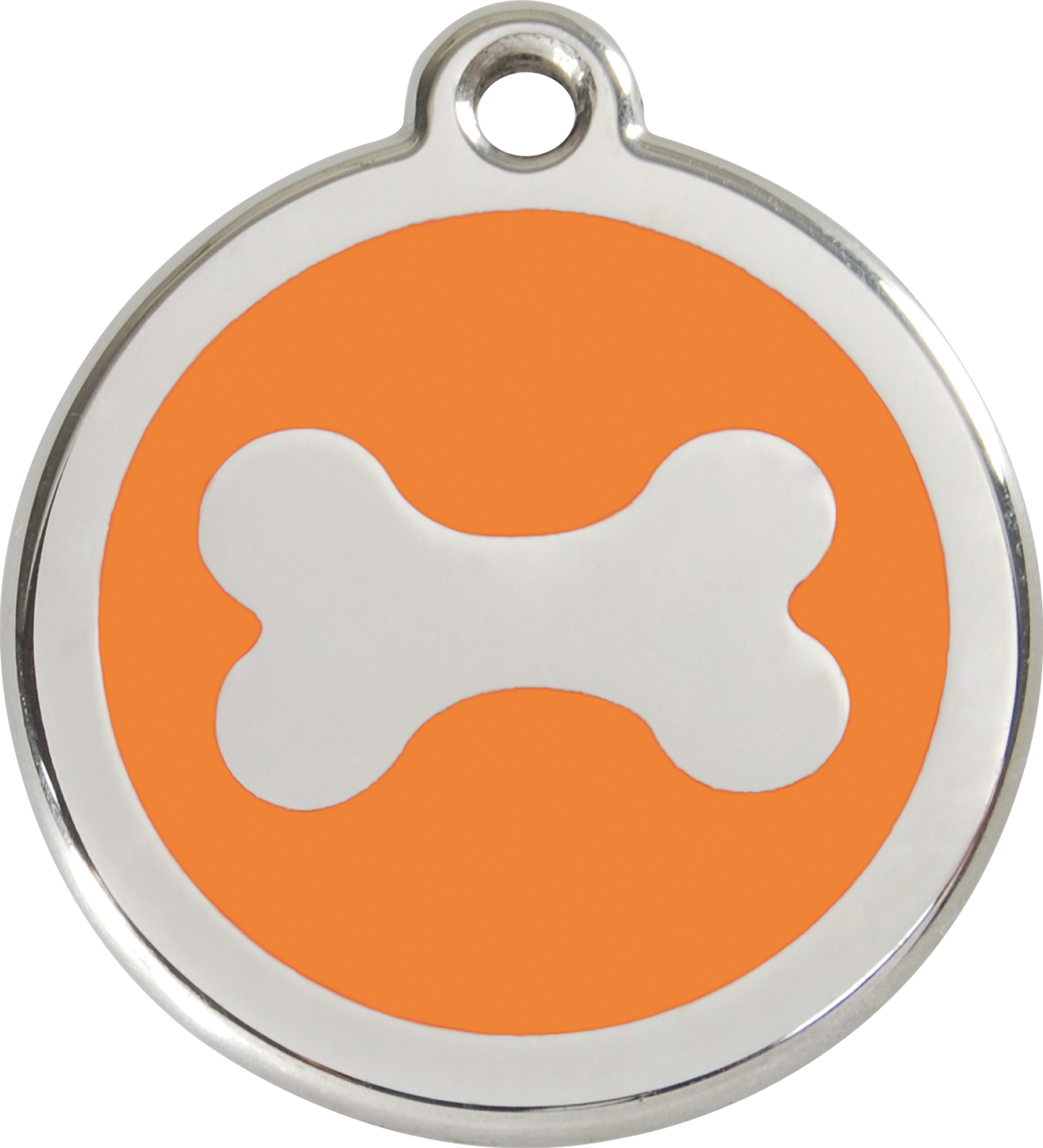 Red Dingo Enamel Dog Tag - Bone