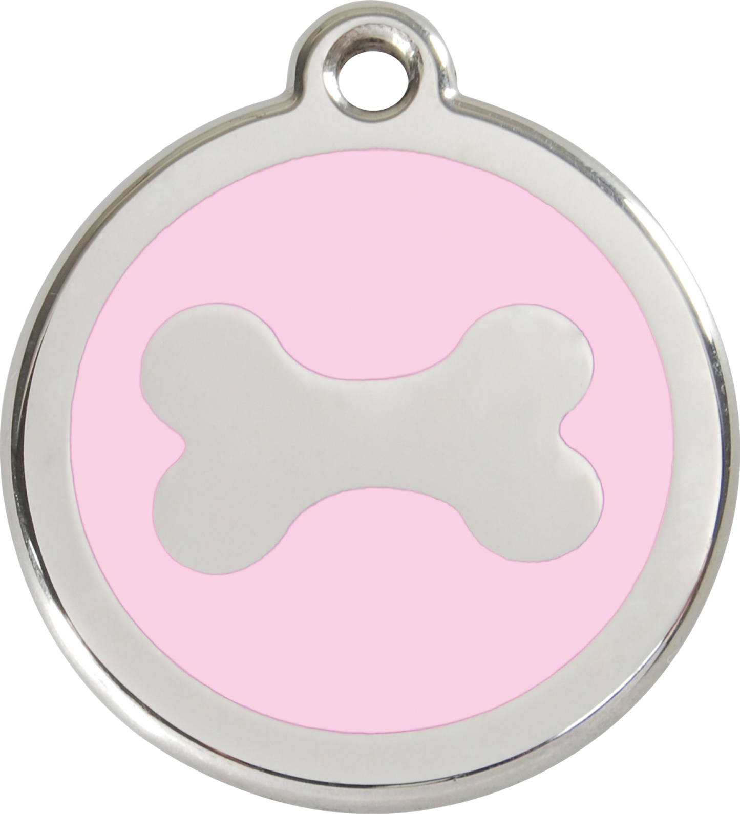 Red Dingo Enamel Dog Tag - Bone