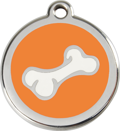 Red Dingo Enamel Dog Tag - Bone 2