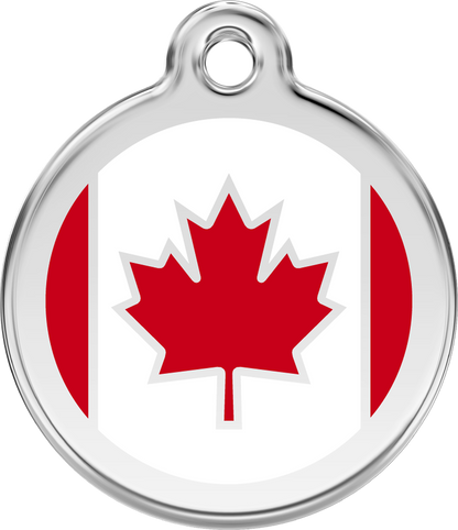 Red Dingo ''Flags'' Enamel Dog Tag
