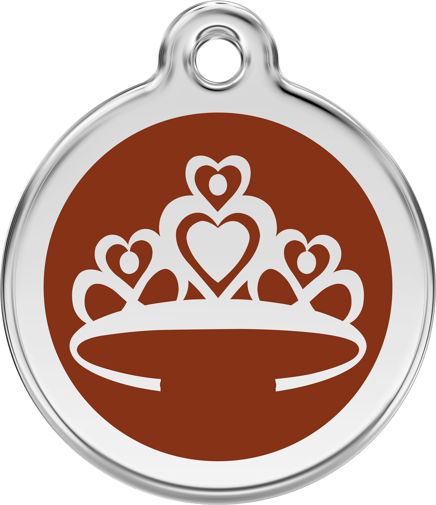 Red Dingo Enamel Dog Tag - Crown